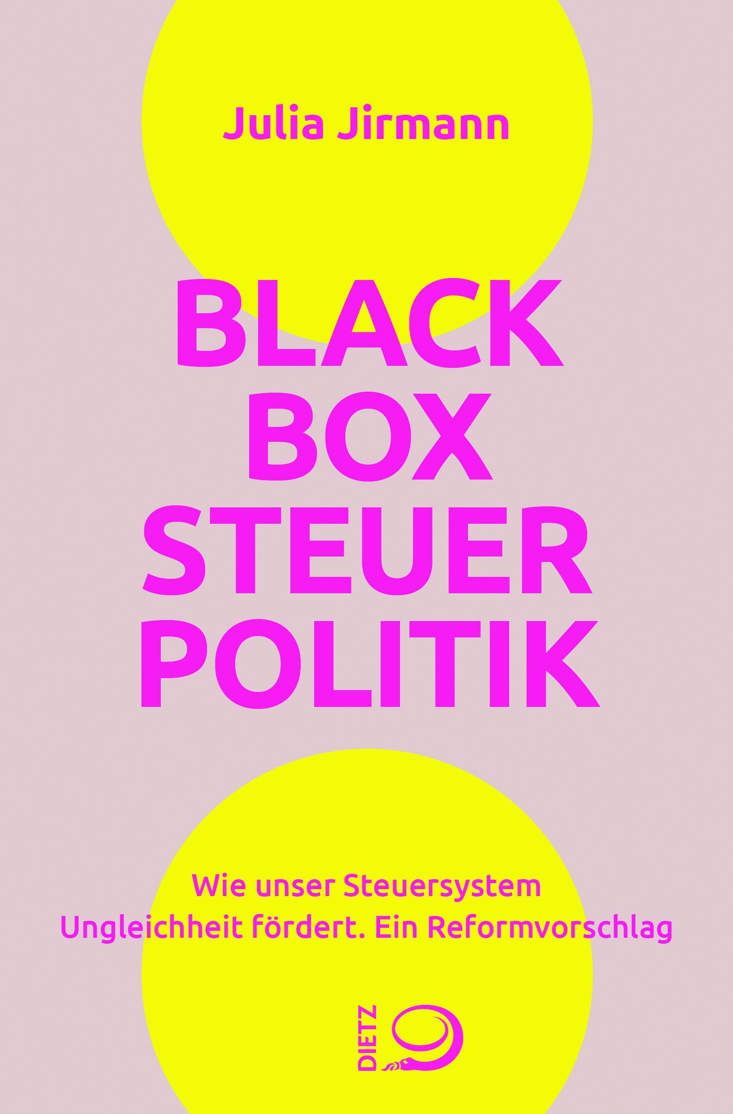 Cover des Buches von Julia Jirmann, Blackbox Steuerpolitik.