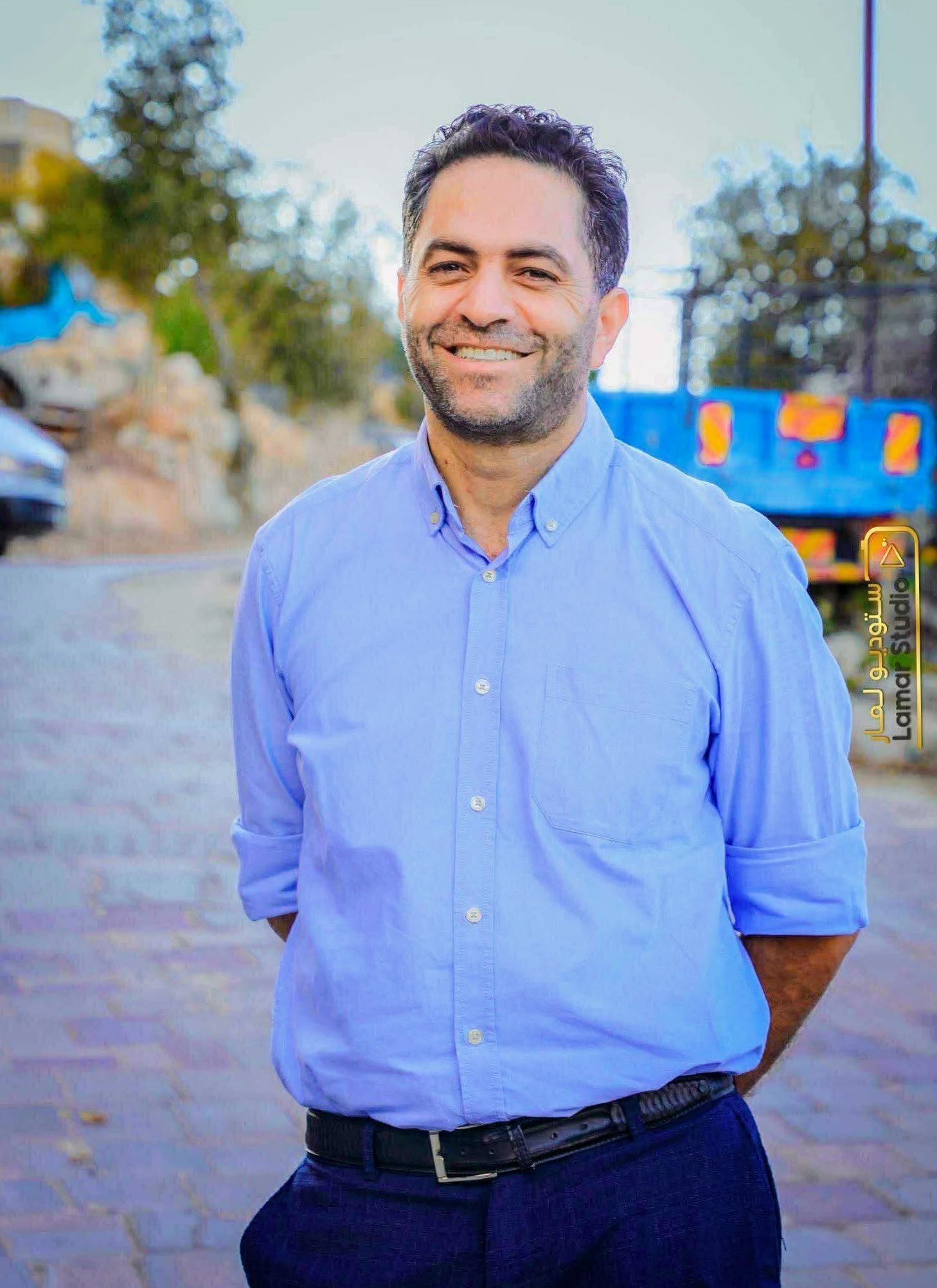 Porträtfoto eines Mannes, es zeigt Sayel Jabareen, ein Mitglied von Combatants for Peace, ein Palästinenser