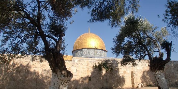 Blick vom Berg Nebo (Jordanien) ins Land Israel