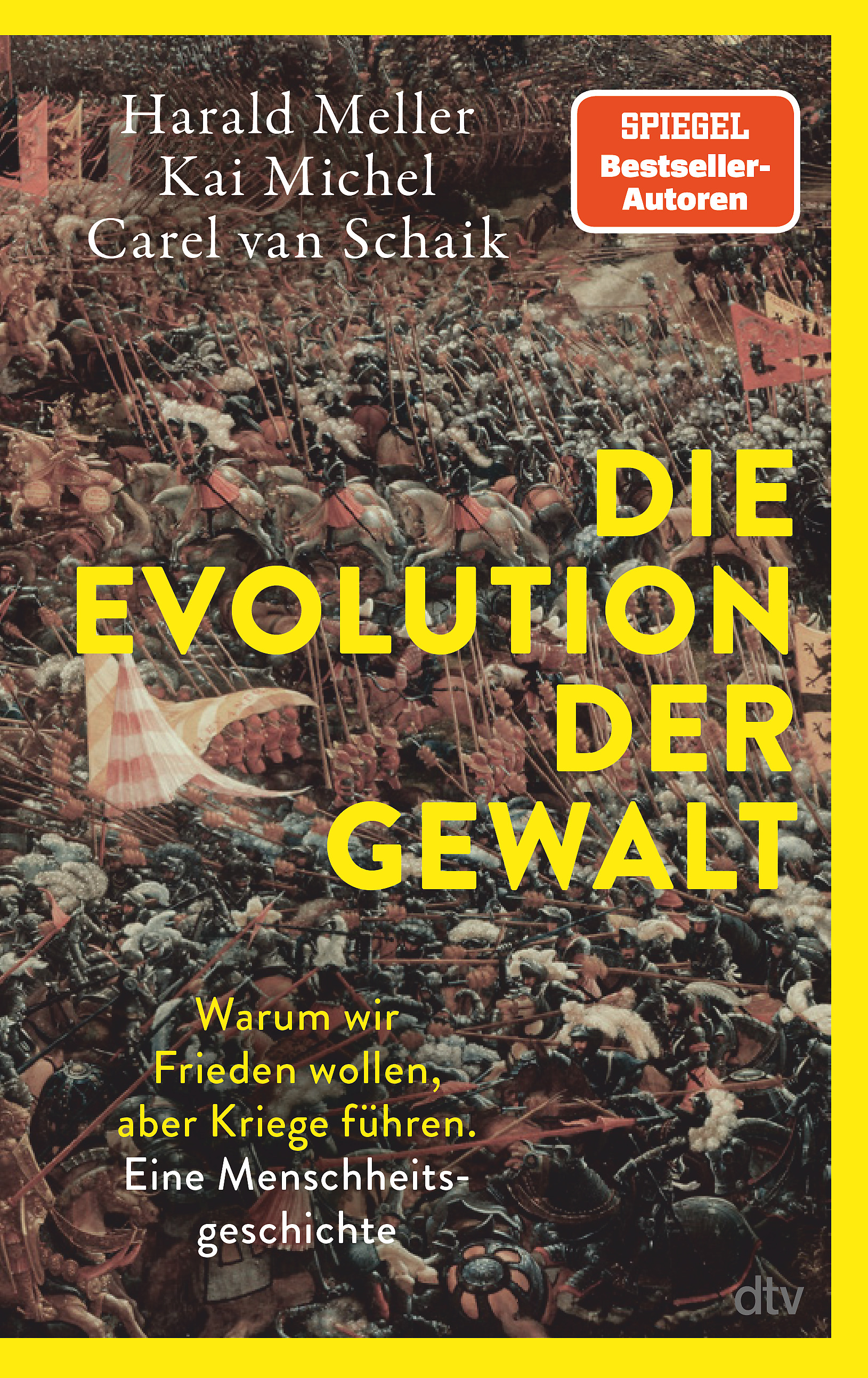 Kriegerische Szene auf dem Cover des Buches 'Die Evolution der Gewalt' von Harald Meller, Kai Michel und Carel van Schaik