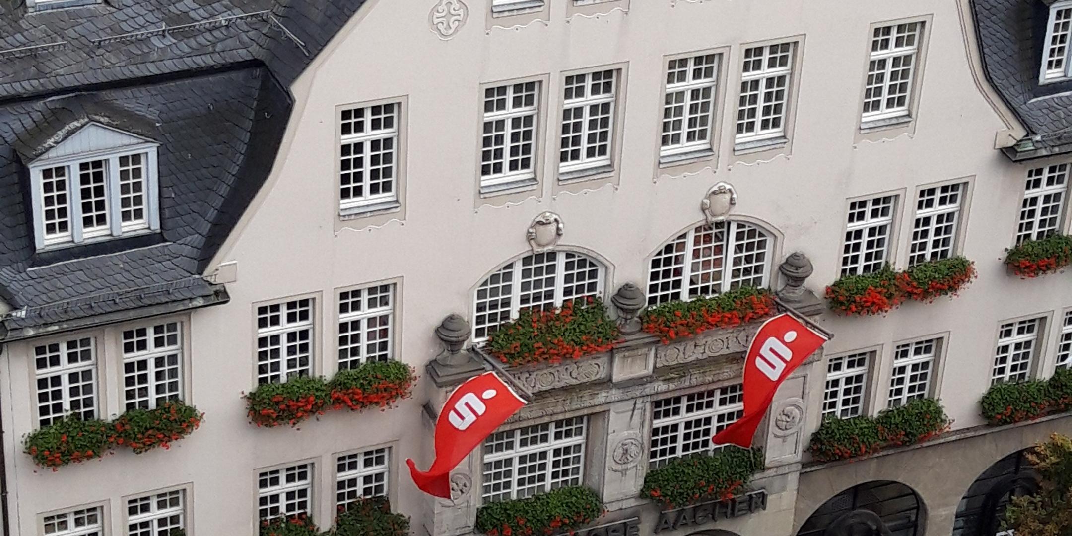 Gasthauskloster am Radermarkt in Aachen, Gründungsniederlassung der Elisabethinnen, heute Sparkassengebäude